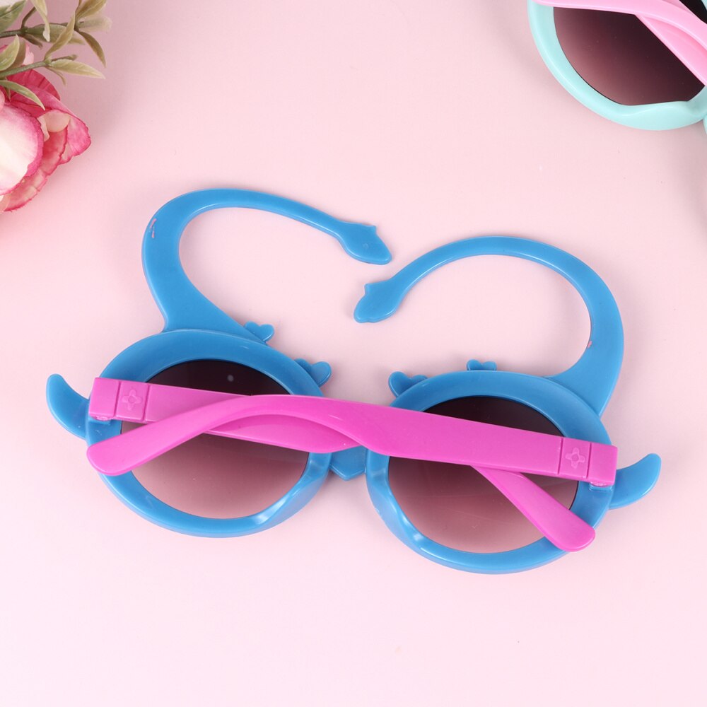 2pcs Long Neck Dinosaurs Sunglasses Cartoon Party Prop Eye Glasses Funny Cosplay Glasses Party Supplies (Red, Yellow)