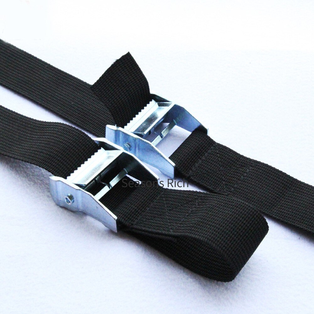 6M*25mm Black Tie Down Strap Strong Ratchet Belt Luggage Bag Cargo Lashing With Metal Buckle