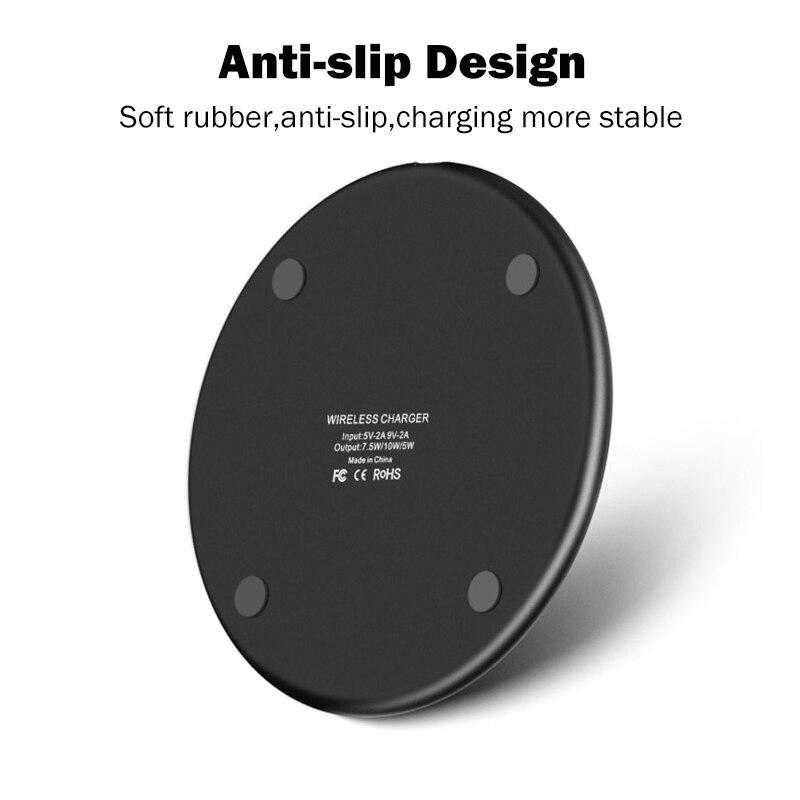 Qi 10W Fast Wireless Charger for Oneplus 9 Pro 10 Pro LG Velvet Sony Xperia 1 II III Wireless Charging for Google Pixel 5 6 Pro