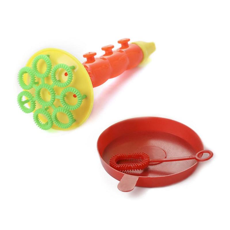 Soap Blowing Bubble Horn No Liquild Concentrate Stick Tray Kids Toys Kits Summer Outdoor Funny Bubble Machine Toy