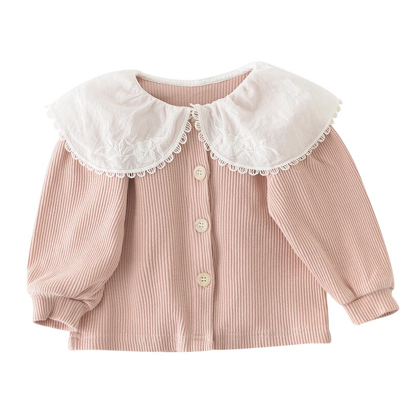 Automne enfants veste enfant en bas âge bébé garçons filles Costume Sweatershirt tricot manteau et vestes Outfuts beaux vêtements doux: pink / 6M(66)