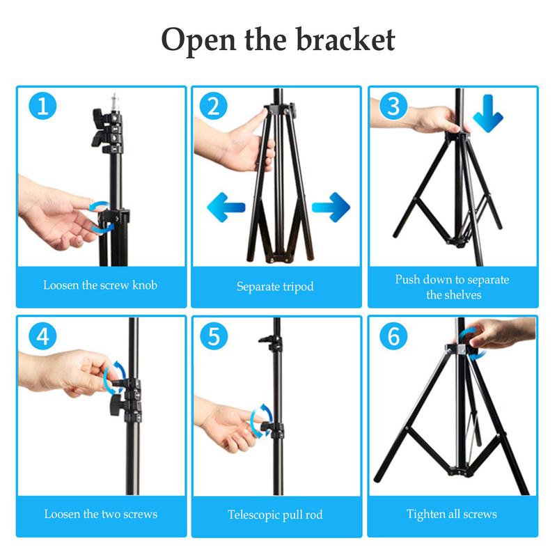 Trépied pliable et télescopique de 2m, support léger réglable pour lampe de camping, accessoires de camping