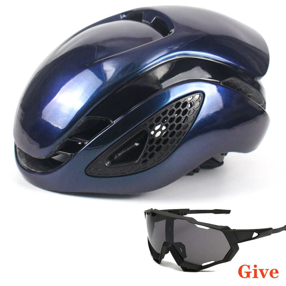 Unisex Aero Bicycle Helmet Air Integrally Road Bike Helment Mens Time-Trial Women Mountain Bike Safety Caps Riding Hats 54-60cm: Gradient
