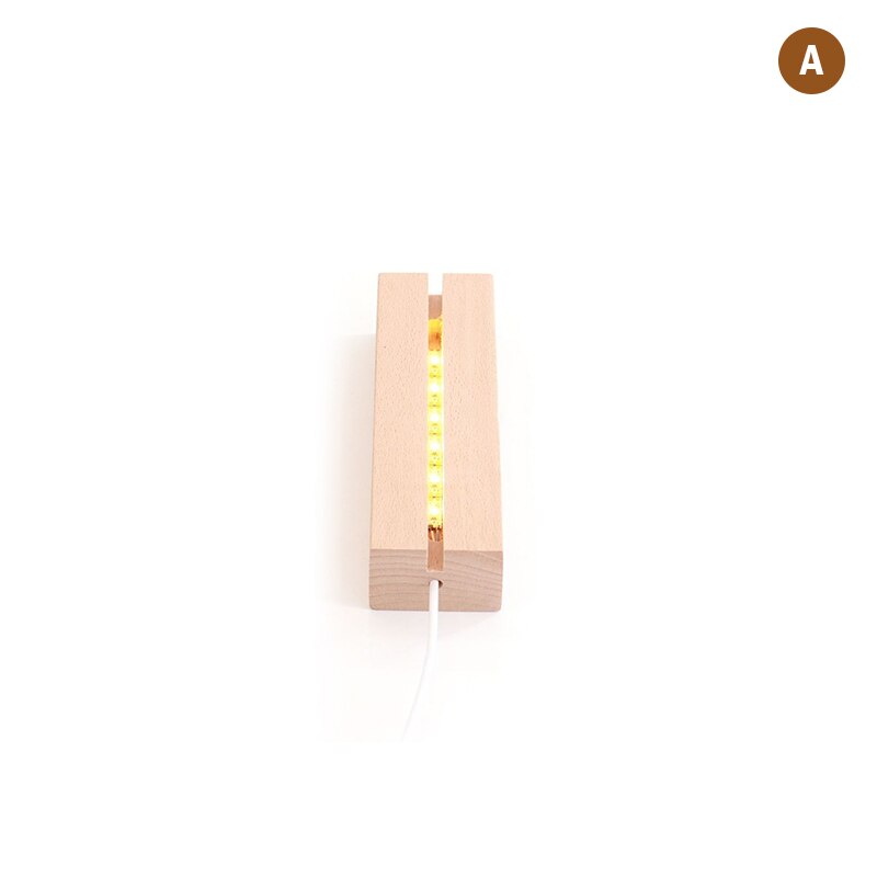 Usb Acryl Dagelijks Momenten Foto Led Lamp Memo Message Board Met Hout Standhouder Set Lamp Creatieve School Briefpapier: Style-01