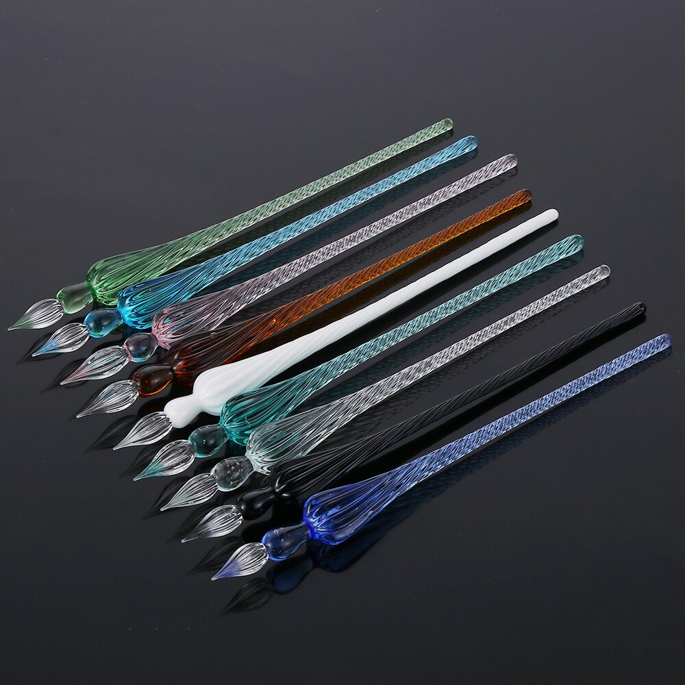 1PC Vintage Glass Dip Dipping Pen Art Painting Supplies Filling Ink Signature Calligraphy Fountain Pen Dip Pen