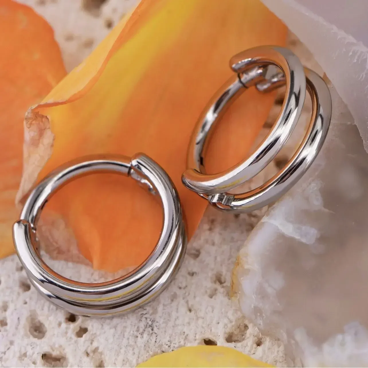 Anillo de titanio G23 para la nariz, Piercing de 16G de doble capa con bisagras huecas para tabique, cartílago de la oreja, Tragus, pendiente de Piercing en espiral, joyería para el cuerpo
