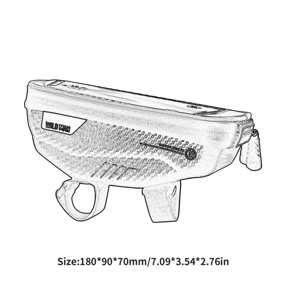 Wilde Man Mtb Racefiets Regendicht Tas Fiets Touchscreen Mobiele Telefoon Voorframe Tassen Opbergtas Fietstas