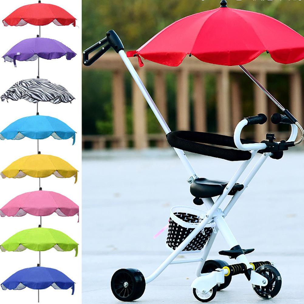 Baby Kids Uv-bescherming Regendicht Baby Baby Wandelwagen Cover Paraplu Kan Vrij Worden Gebogen Roest Niet Kinderwagen Accessoires