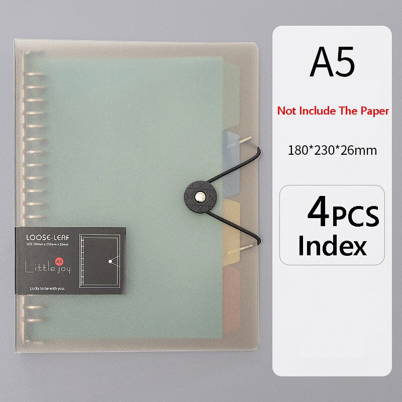 A4/A5/B5 Loose Leaf Binder Notebook Refillable Paper Journal Diary Agenda 2022 Planner Notepad Office School Supplies Stationery: A5 Binder