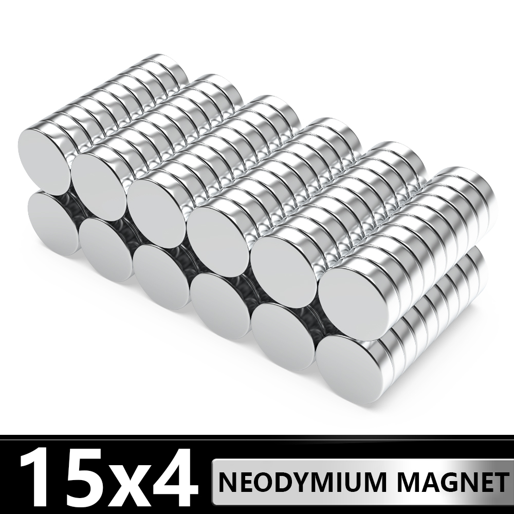 15x4mm Super Strong Round Magnet Powerful Refrigerator Magnets for Fridge, DIY, Building, Scientific, Craft, and Office Magnets