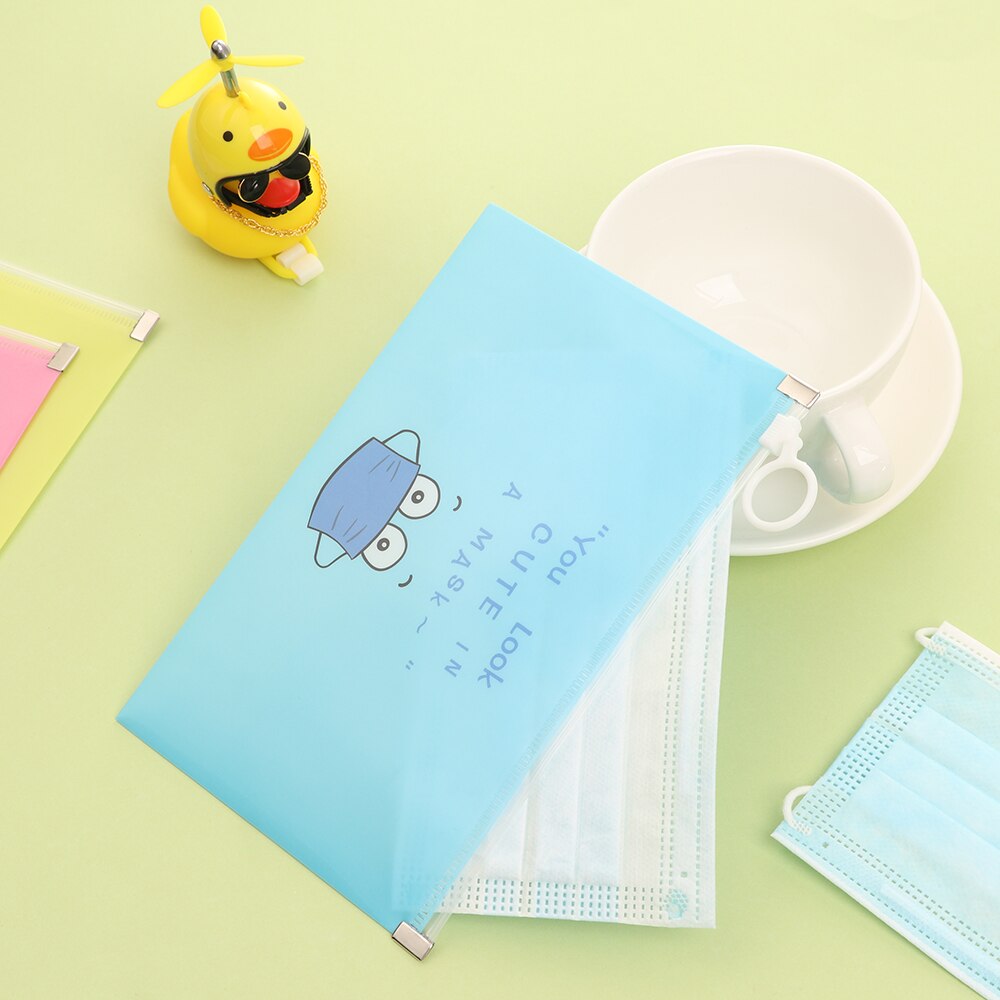 1PC Portable Transparent Anti-dust Mask Storage Bag Dustproof Pollution-Free Face Masks Container Plastic Mask Cover Bag