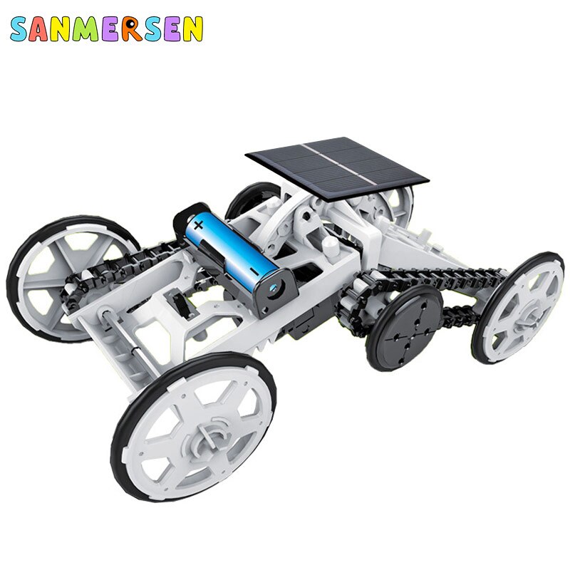 Diy Robot Vierwielaandrijving Auto Kinderen Speelgoed Voor Vroege Onderwijs Kit Voor Kids Zonne-energie Auto Montage Kit diy Klim Voertuig Speelgoed