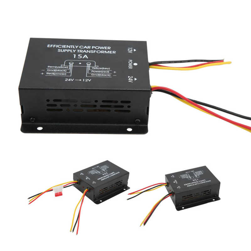 24V To 12V Converter Short Circuit Protection Environmental DC24V To 12V Car Voltage Reducer for Buses