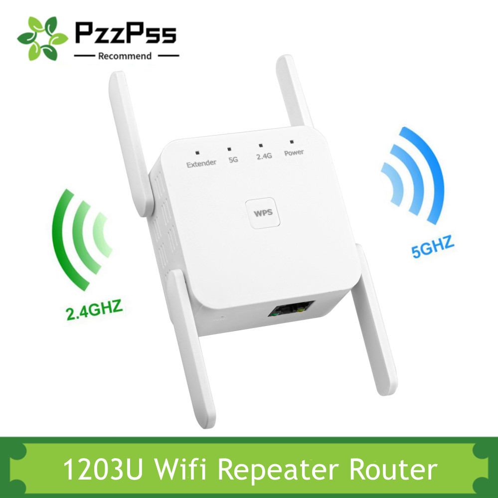 Pzzpss 1203U Wifi Repeater Router 2.4Ghz / 5Ghz 1200Mbps Netwerk Signaal Versterker Wifi Booster Thuis Signaal Netwerk extender