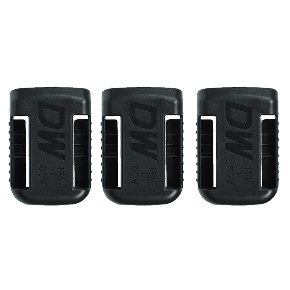 2/3 pcs for Dewalt 18V 20V 60V Battery Holder Wall Storage Mounts Stander Mount Display Hanger Dock Battery Belt Buckle black: 3 pcs black