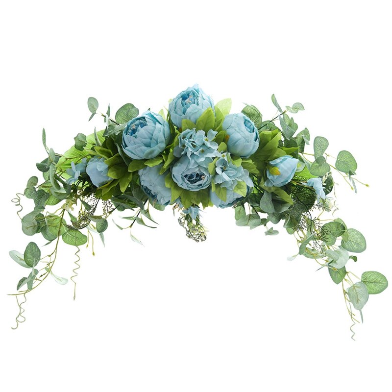 Artificial Peony Wedding Wreath Arch Arrangement Lintel Hanging Wreath Wall Decoration Home Decoration Party Supplies: plum