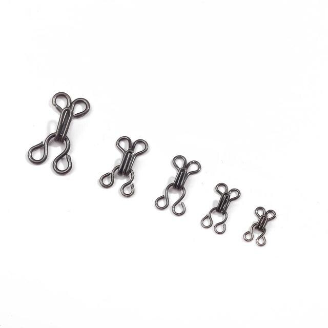 Silver/Black 24pcs Sewing Hooks and Eyes Closure Eye Sewing Closure for Bra Fur Coat Jacket Garment Sewing Accessories: 10x17mm / Black