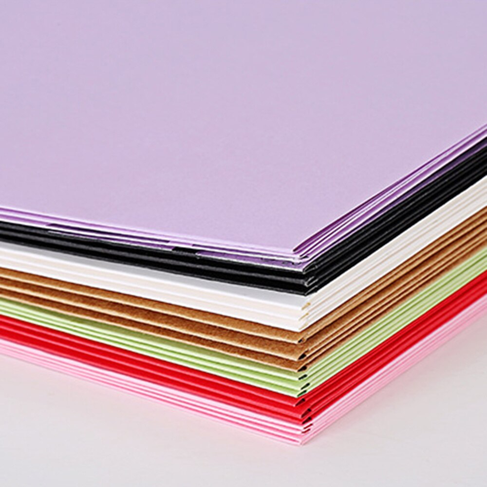 12Pcs A4 2Pockets Kraft Paper File Folder Brown Holder Document Folder Office Project File Presentation Folder (Red)