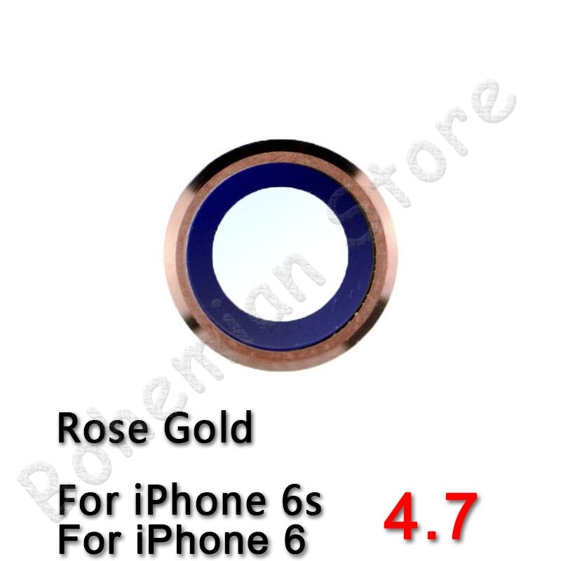 Para iPhone 6 6s Plus, cristal de zafiro, cámara trasera, Lente de Cristal, anillo, cubierta, piezas de repuesto originales: 6s Rose