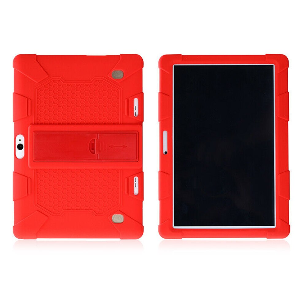 Universale Shockproof Del Silicone Del Basamento Della Copertura Della Cassa Durevole Anti-impronte digitali per 10.1 Pollici Android Tablet PC di Protezione 24*17*1.3 centimetri: Rosso