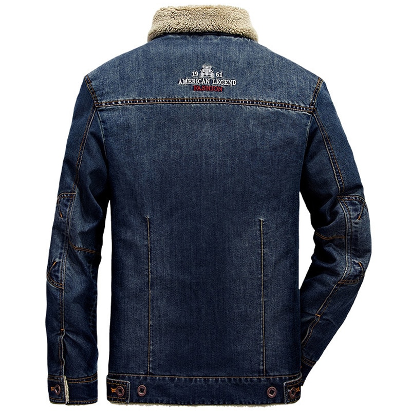 Cowboy jakke mænd afslappet ensfarvet denim jakker overfrakke mærke tøj jaqueta masculino 6xl jeans pelsfrakker