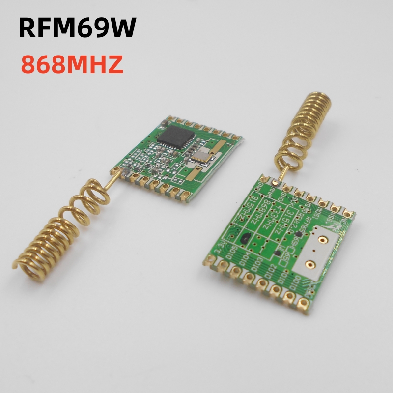 Mit Antenne RFM69W 433/868/915 MHz Lora-Modul FSK-Transceiver-Modul 13 dBm Frequenz: Himmel Blau