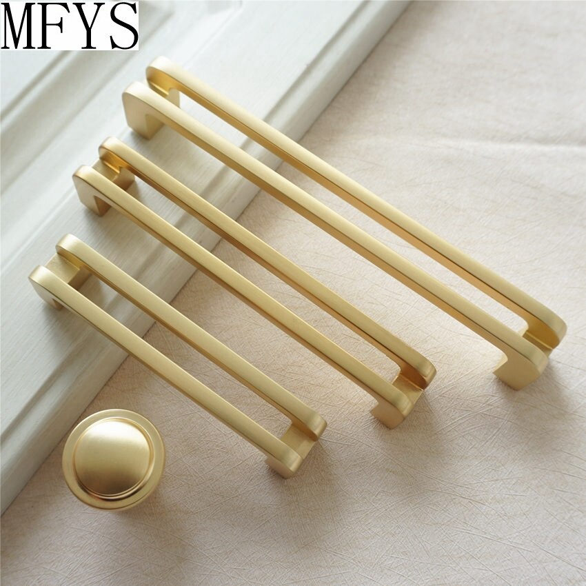 3.75 ''5'' 6.3 ''Moderne Lade Pull Knop Dresser Handles Knoppen Portiergrepen Handles Geborsteld Goud Keukenkast handles Knop