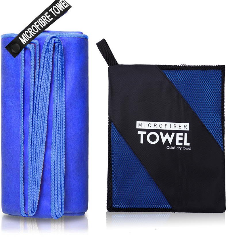 Verdikte microvezelhanddoek voor reizen, sport, sneldrogend, superabsorberend, grote haarhanddoek, superzacht en lichtgewicht fitnesshanddoek: Beige