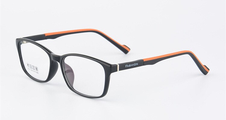 Children Spectacle Frame Student Myopia Eyeglasses Prescription Optical Kids Eye Glasses Frame For 8-18 Boys&Girls: C3 Black Orange