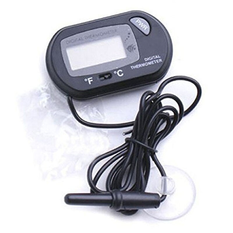 WMA Digital LCD acuario terrario para reptiles Marina termómetro de vivero con ventosa negro-50C a 70C @ P