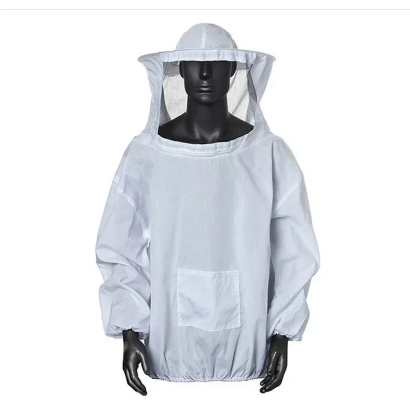 Protective Beekeeping Jacket Veil Smock Equipment Beekeeping Hat Sleeve Beekeeper Suit Apiculture Bee Dress