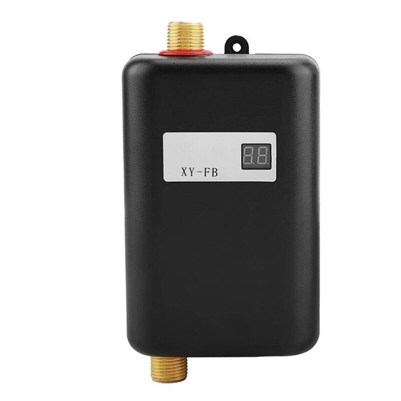 3800w mini aquecedor de água elétrico instantâneo aquecedor de água elétrico instantâneo aquecimento de água chuveiro 3 segundos quente plugue da ue preto: Default Title