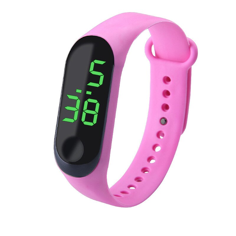 Creatieve Groene Display Kinderen Horloges Sport Waterdichte Led Kinderen Horloges Jongens Digitale Klokken Voor Meisjes Beste Cadeau Reloj Niño: rose red