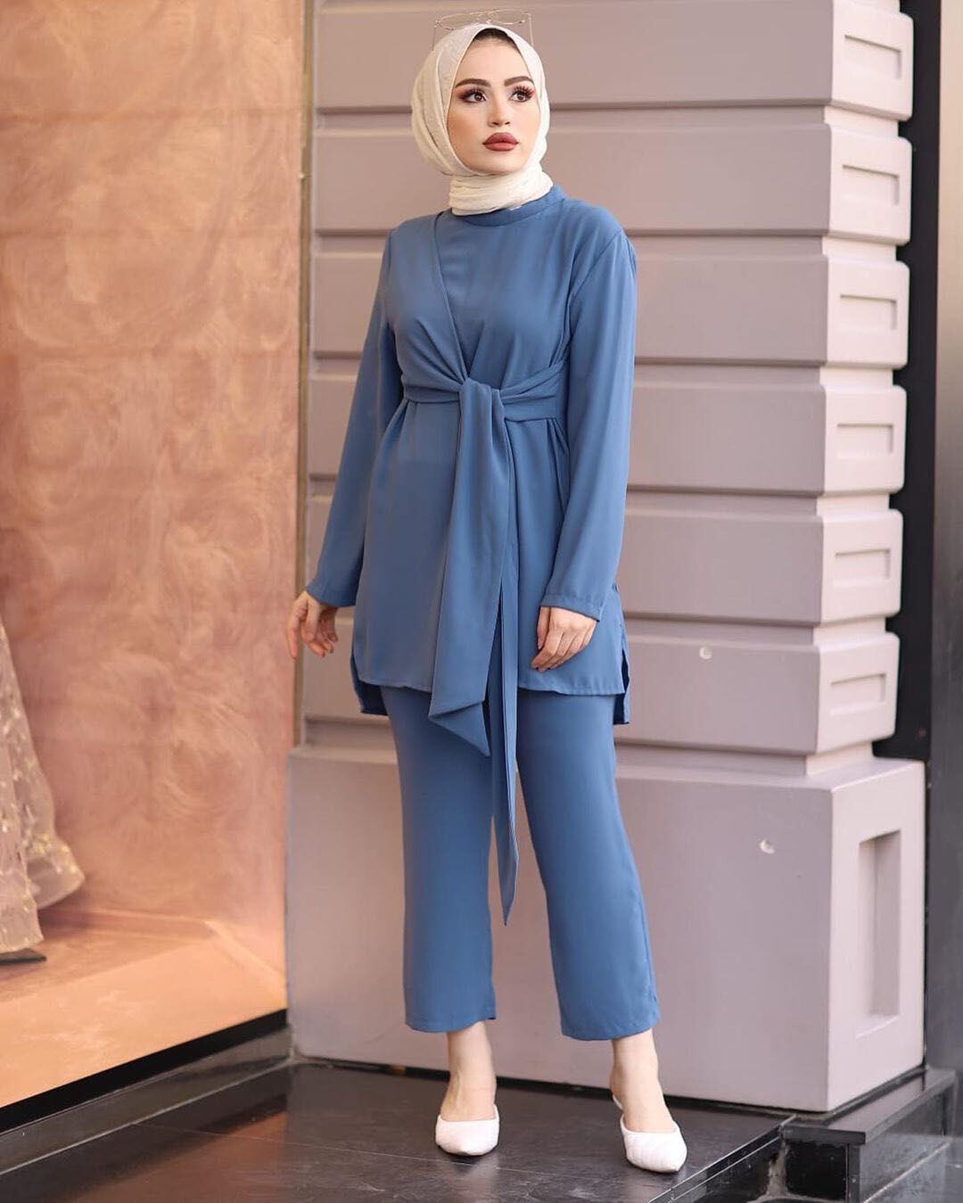 Eid tvådelade muslimska set kvinnor abaya kalkon hijab klänning kaftan marockansk kaftan islam kläder abayas musulman ensembler ramadan