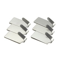 5X 6Pcs Stainless Steel Self Adhesive Stick Wall Hook Hanger Holder