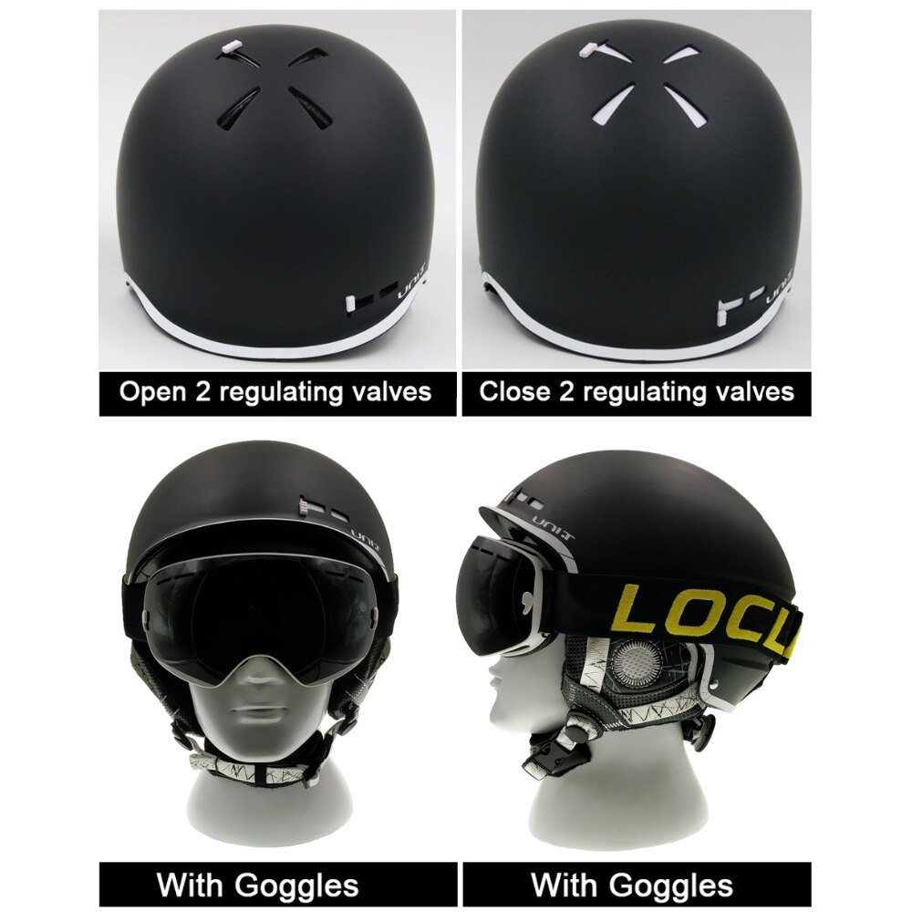 Locle Half Overdekt Skiën Helm Ce-certificering Ski Helm 8 Ventilatieopeningen Sneeuw Skiën Skateboard Snowboard Helm 56-63Cm
