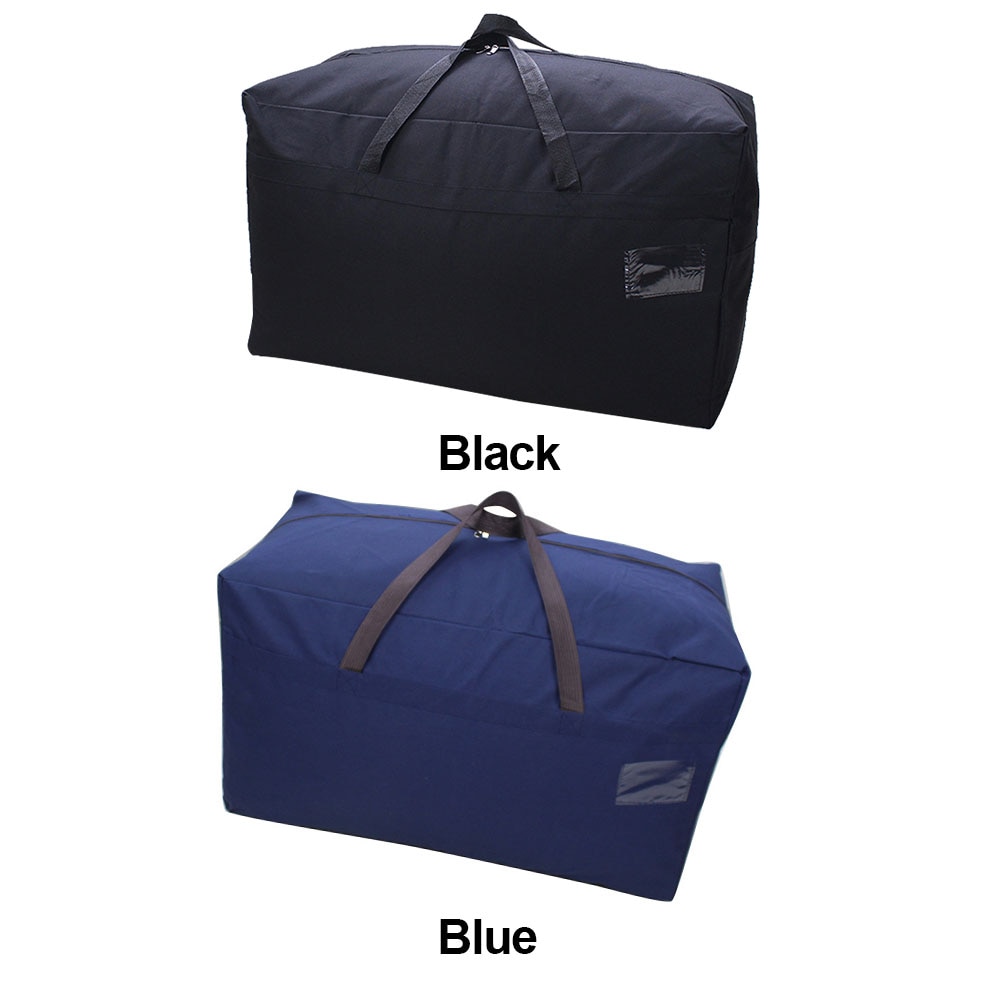 Unisexe imperméable à l'eau doux épaissir voyage grande capacité couette avec poignée fermeture éclair bagages Oxford tissu sac de rangement organisateur