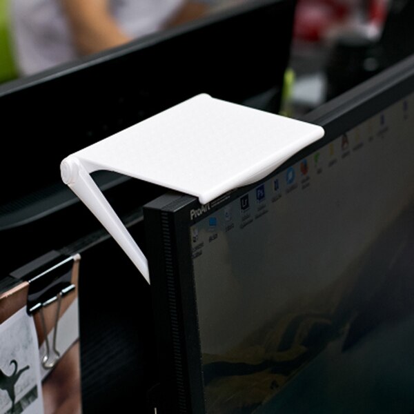 Multifunction Computer Screen Storage Rack Office Desktop Shelf Plastic Fold Storage Holder Organizer Office Storage Rack Clip: 1