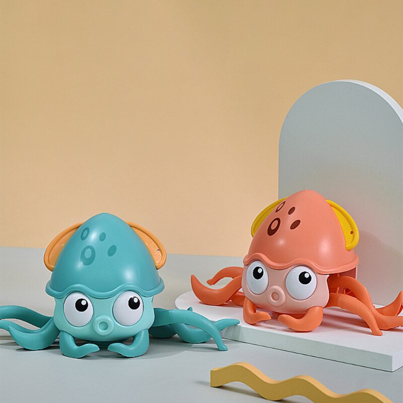 Bad Dusche Octopus Uhrwerk Spielzeug Baby Baden schwimm Spielzeug Seil Gezogen Krabbeln Krabben Auf Land Und Wasser Jungen Mädchen Kinder