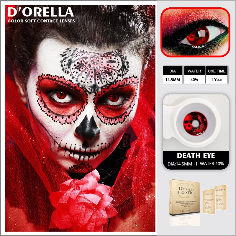 D 'orellalentillas de colores para Halloween, 1 p... Grandado