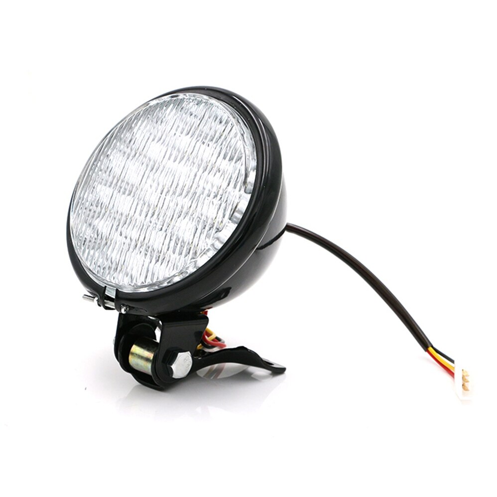 5" inch Motorcycle Headlight Amber LED Light 35W 12V Round LED HeadLamp For Cafe Racer Moto Accessories: BK-WT