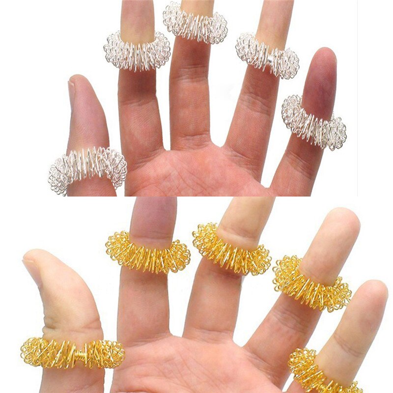 5Pcs Finger Massage Ring Acupuncture Ring Health Care Body Massager Relax Hand Massage Finger Lose Weight