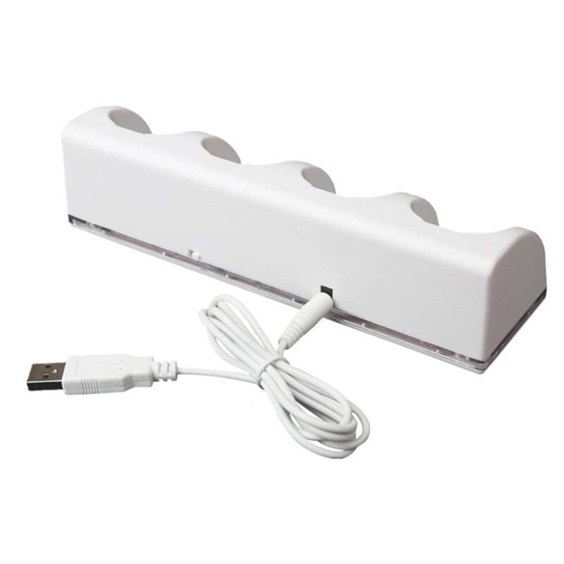 4- poorts slimme oplader oplaadstation oplaadbare batterijen voor wii-gameconsole 77ha