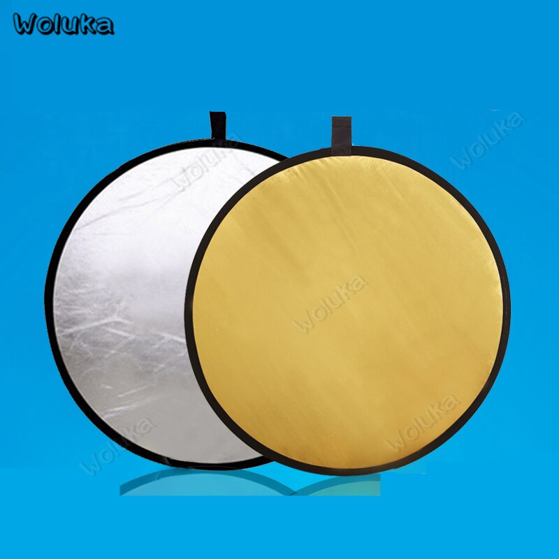 60cm Light Round Reflector Board 2-in-1 Gold Silver Reflector Portable Photo Studio Lighting Photography Accessories CD50 T10