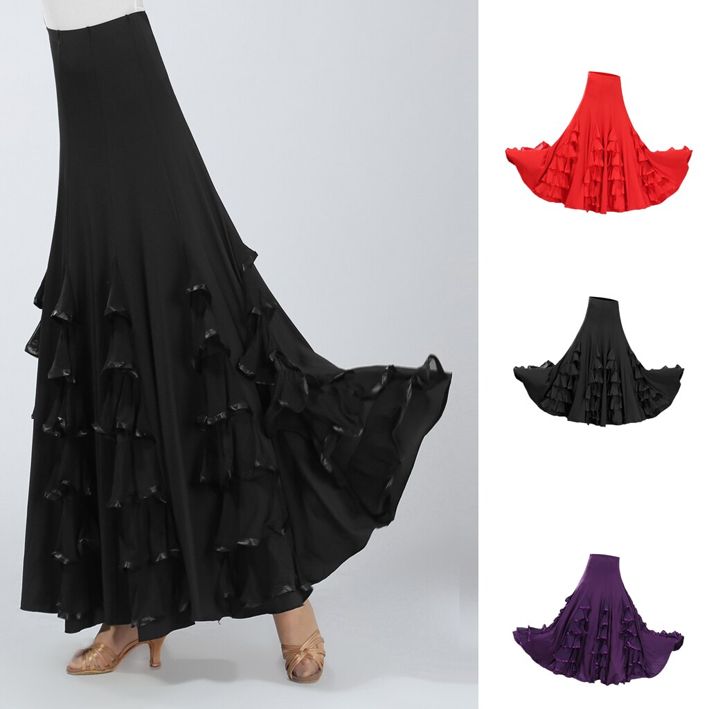 Modern Waltz Tango Ballroom Dance Costume For Women Flamenco Dress Show Dance