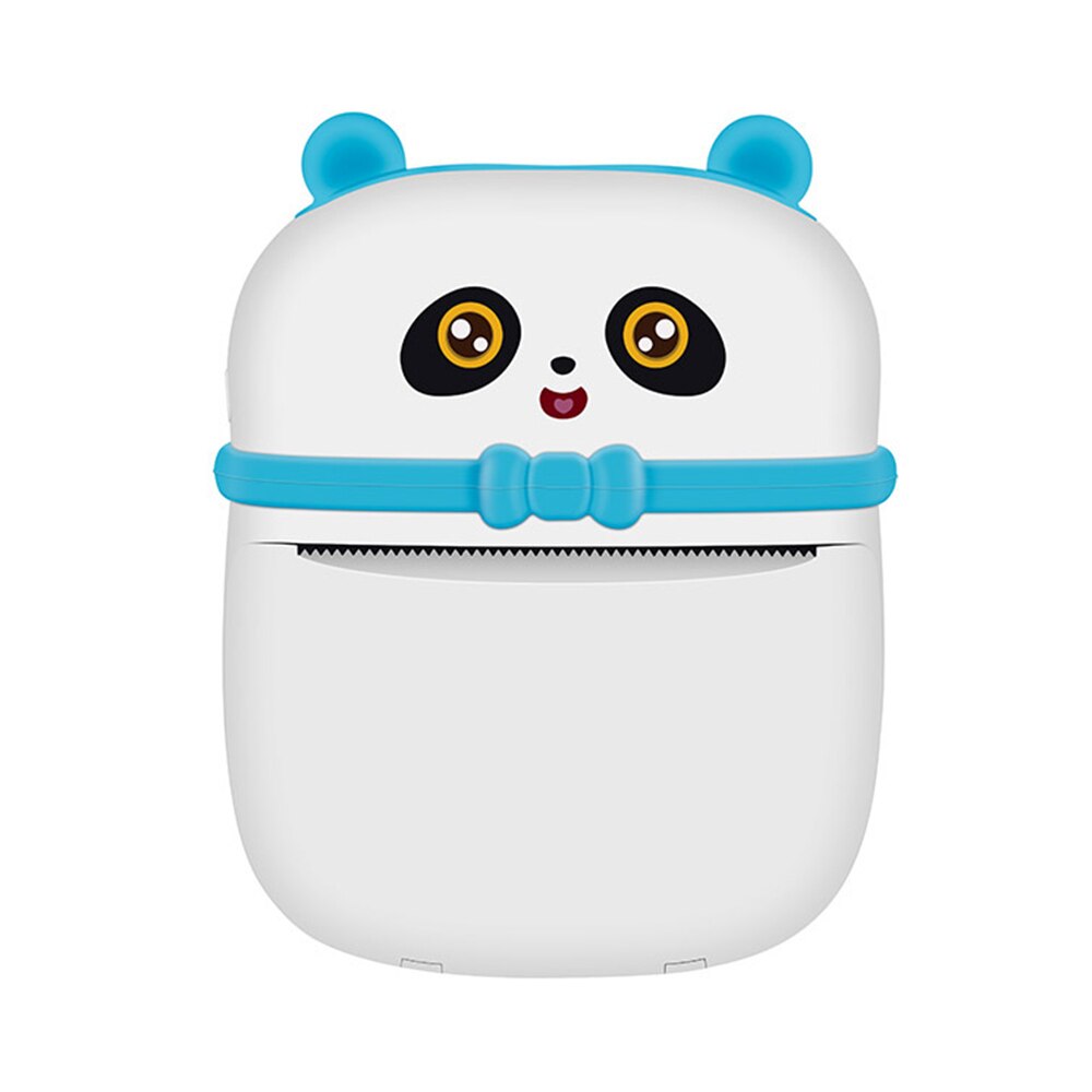 Kids Mini Pocket Printer Portable Thermal Printer BT Cute Appearance Printer w/ Printing Paper for Note Photo Document Printing: Blue