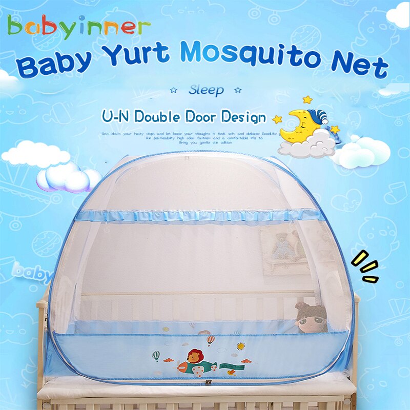 Babyinner Klamboe U N Dubbele Deur Mosquito Bar Opvouwbare Mongoolse Yurt Mosquito Gordijn Anti Mosquito Bed Tent