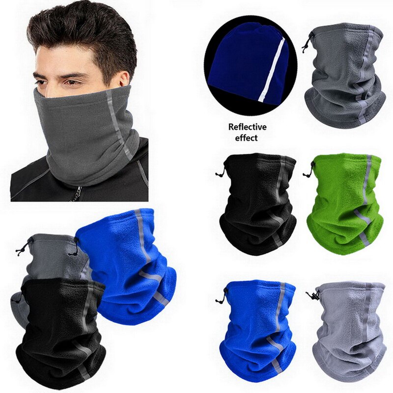 Cache-nez réfléchissant pour hommes et femmes, Bandana d&#39;hiver, randonnée, Ski, cache-cou, cyclisme, Tube de vélo, écharpe thermique, demi-masque de sport