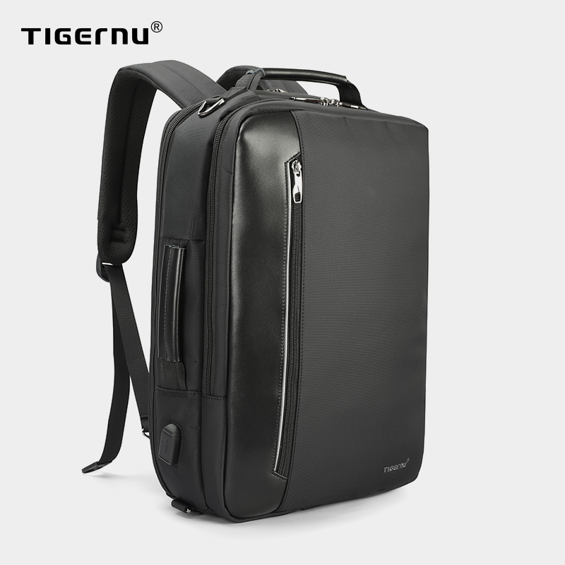 Tigernu 4 In 1 Multi Function Nylon Men's Business Backpack 15.6 Inch USB Charging Laptop Backpack Male Office Work HandBag
