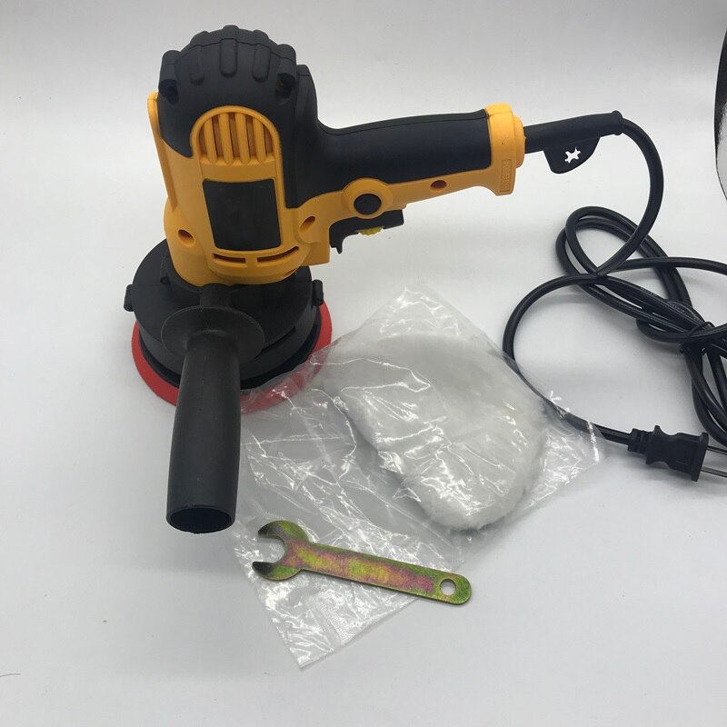 Weytoll Auto polijstmachine, 700 W, 125 mm, variabele buffer, 600-3700 tpm, met hulpgreep van wolspons voor motorkap